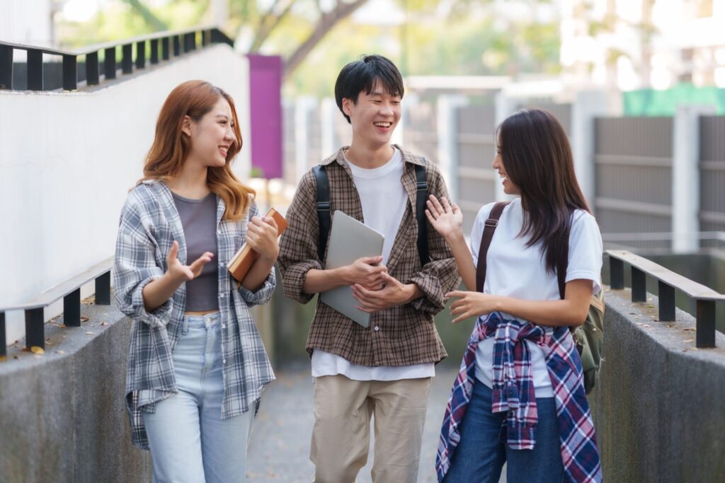 IELTS learners at ILC Hua Hin discussing their tailored study plan