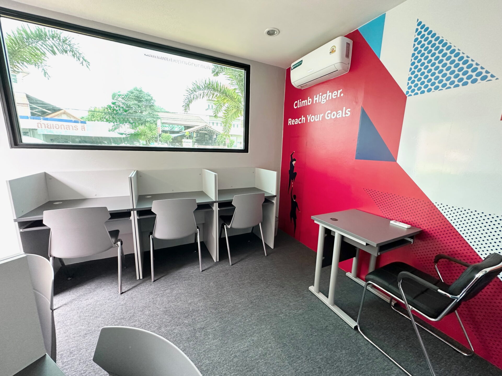 IELTS Exam Practice Room with authentic test-style seating at ILC Hua Hin