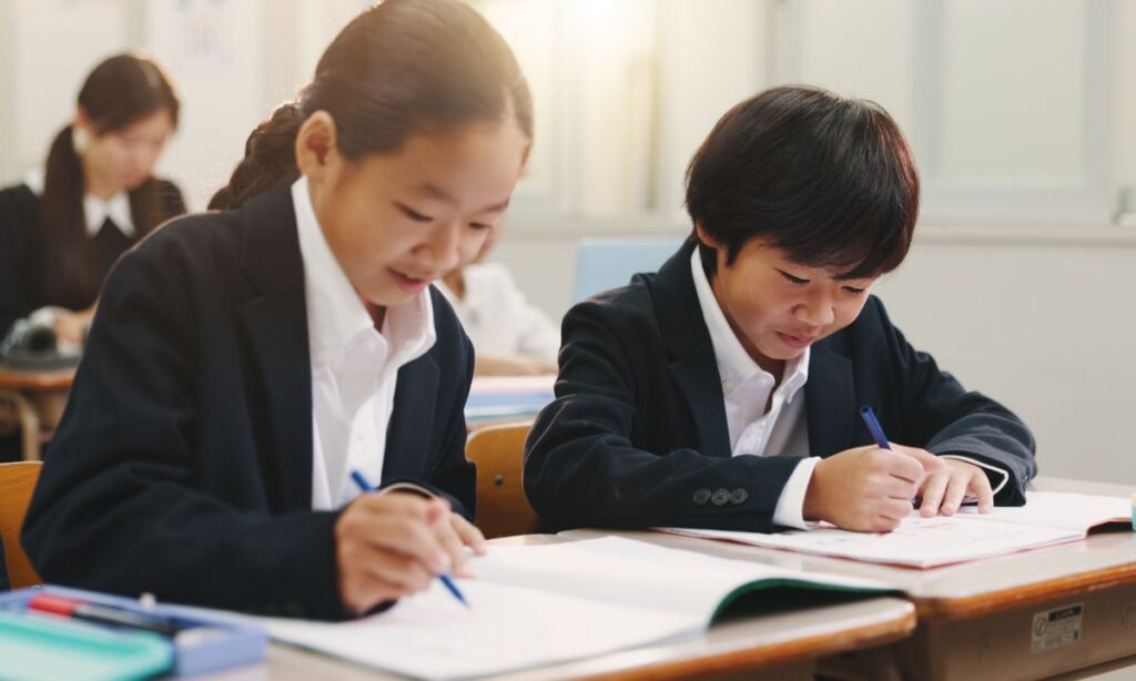 School students attending a residential English school camp in Hua Hin Thailand